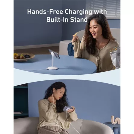 Anker Eufy MagGo MagSafe iPhone/AirPods 15W univerzális vezeték nélküli töltő adapter fehér