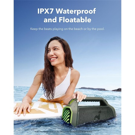 Anker Eufy Soundcore Boom 2 Plus IPX7 vízálló 2.2 hangszóró zöld