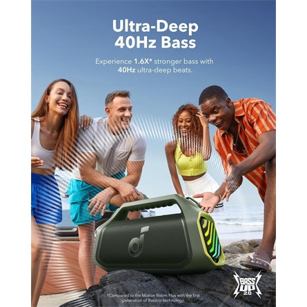 Anker Eufy Soundcore Boom 2 Plus IPX7 vízálló 2.2 hangszóró zöld