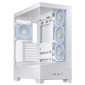   ASUS PER ASUS Ház A31 Plus, Tápegység nélkül, Fehér, Üvegfalú