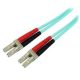 StarTech 2db LC M/M adatkábel 10m Multimode 50/125 Duplex türkiz