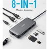 Anker Eufy 553 PowerExpand 8-in-1 8-port 100W USB-C dokkoló szürke