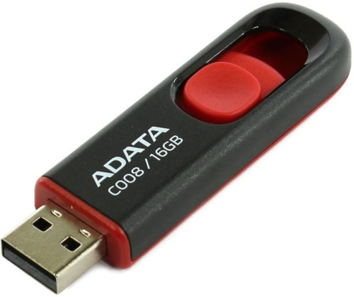 A-Data ADATA 16GB USB2.0 Fekete (AC008-16G-RKD) Flash Drive