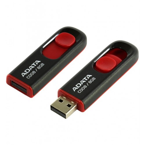 ADATA A-Data ADATA 8GB USB2.0 Fekete (AC008-8G-RKD) Flash Drive
