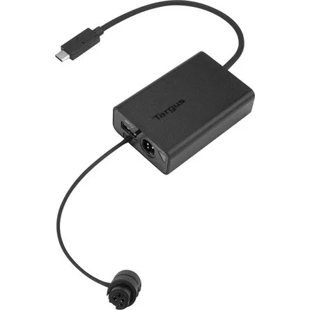 Targus 85W Multiplexer 1db USB-A 2.0 1db DC -> 1db USB-C F/M adapter fekete