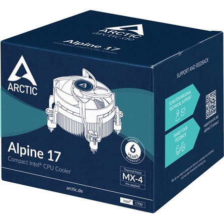 Arctic Cooling Alpine 17 processzor hűtő szürke-fekete