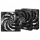 ARTIC COOLING ARCTIC COOLING Rendszerhűtő Ventilátor P12 Slim PWM PST Fekete, 12cm (3-PACK)