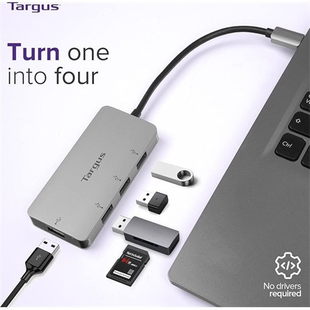 Targus ACH226EU 4-portos USB-C hub ezüst