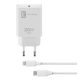 CELLULARLINE hálózati töltő Type-C aljzat 20W, PD gyorstöltő + Type-C - lightning kábel, FEHÉR