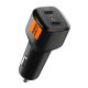 SPIGEN PC2200 ARCSTATION autós töltő 2 Type-C aljzat 45W + 30W, PD gyorstöltő 3.0, FEKETE