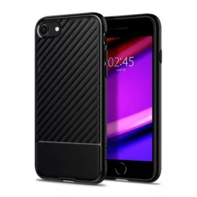   Spigen iPhone 7 4.7 SPIGEN CORE ARMOR szilikon telefonvédő ütésállóság, csíkos, FEKETE