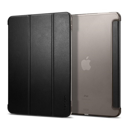 Spigen IPAD Air 11 (2024) SPIGEN SMART FOLD tok álló, bőr hatású aktív FLIP, asztali tartó, FEKETE