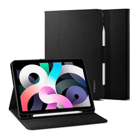 Spigen IPAD Pro 11 (2022) SPIGEN LIQUID AIR szilikon tok aktív FLIP, ceruza tartó, FEKETE