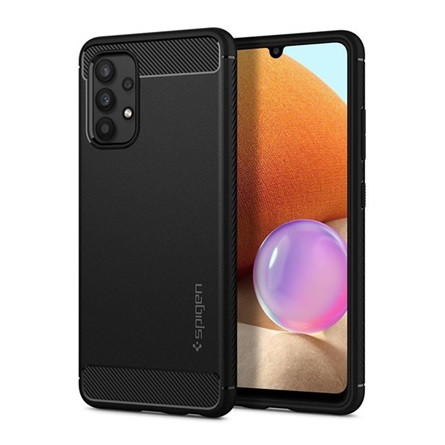 Spigen Samsung A52s 5G SPIGEN RUGGED ARMOR szilikon telefonvédő ütésállóság, karbon minta, FEKETE
