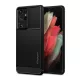 Spigen Samsung S21 Ultra SPIGEN RUGGED ARMOR szilikon telefonvédő ütésállóság, karbon minta, FEKETE