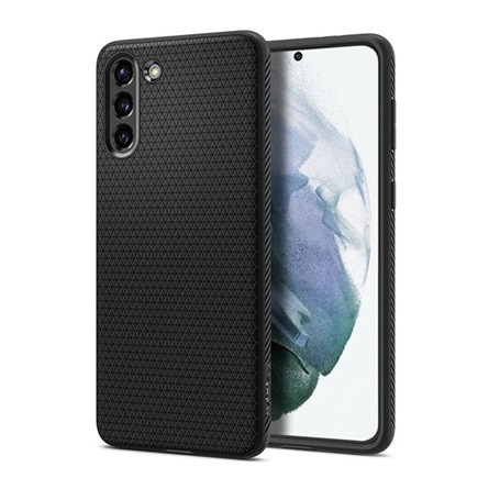 Spigen Samsung S21 SPIGEN LIQUID AIR szilikon telefonvédő ütésállóság, rombusz, FEKETE