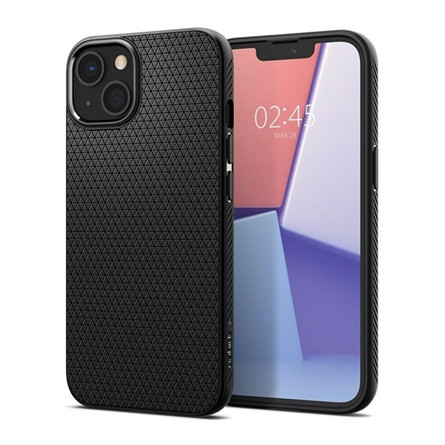 Spigen iPhone 13 SPIGEN LIQUID AIR szilikon telefonvédő ütésállóság, rombusz, FEKETE