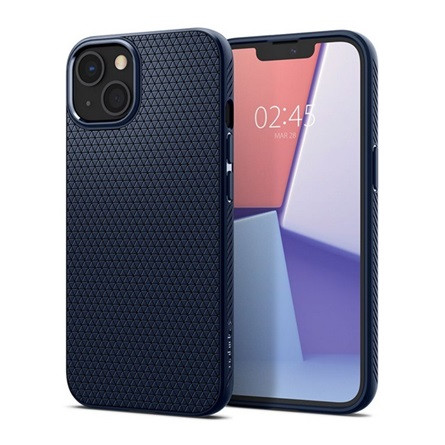 Spigen iPhone 13 SPIGEN LIQUID AIR szilikon telefonvédő ütésállóság, rombusz, SÖTÉTKÉK