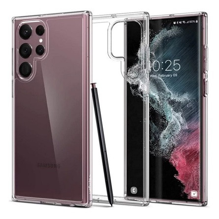 Spigen Samsung S22 Ultra 5G SPIGEN ULTRA HYBRID műanyag telefonvédő ütésállóság, légpárnás keret, ÁTLÁTSZÓ