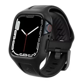   Spigen Apple Watch Series 9 41mm SPIGEN LIQUID AIR PRO szilikon óra keret szilikon szíj, ütésállóság, FEKETE