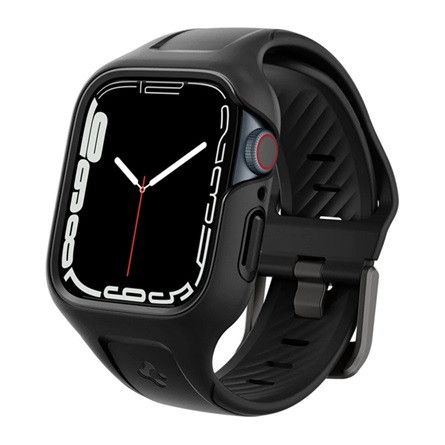 Spigen Apple Watch Series 9 41mm SPIGEN LIQUID AIR PRO szilikon óra keret szilikon szíj, ütésállóság, FEKETE