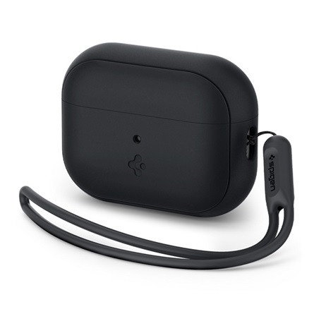 SPIGEN SILICONE FIT szilikon tok kézpánt FEKETE AirPods Pro/AirPods Pro 2