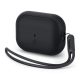 SPIGEN SILICONE FIT szilikon tok kézpánt FEKETE AirPods Pro/AirPods Pro 2