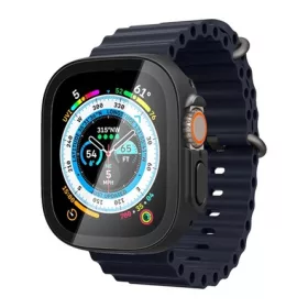   Spigen Apple Watch Ultra 2 49mm SPIGEN THIN FIT 360 műanyag óra keret ütésállóság, 360° védelem + üveg, FEKETE