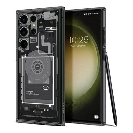 Spigen Samsung S23 Ultra SPIGEN ULTRA HYBRID ZERO ONE műanyag telefonvédő ütésállóság, MagSafe, FEKETE