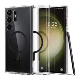   Spigen Samsung S23 Ultra SPIGEN ULTRA HYBRID MAG műanyag telefonvédő ütésállóság, MagSafe, FEKETE