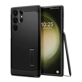   Spigen Samsung S23 Ultra SPIGEN TOUGH ARMOR szilikon telefonvédő ütésállóság, kitámasztó, FEKETE