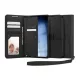 Spigen Samsung S23 Plus SPIGEN WALLET S PLUS tok álló, bőr hatású FLIP, textil minta, FEKETE