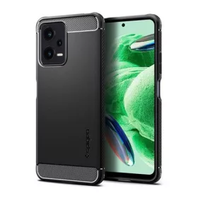   Spigen Xiaomi Poco X5 5G SPIGEN RUGGED ARMOR szilikon telefonvédő ütésállóság, karbon minta, FEKETE