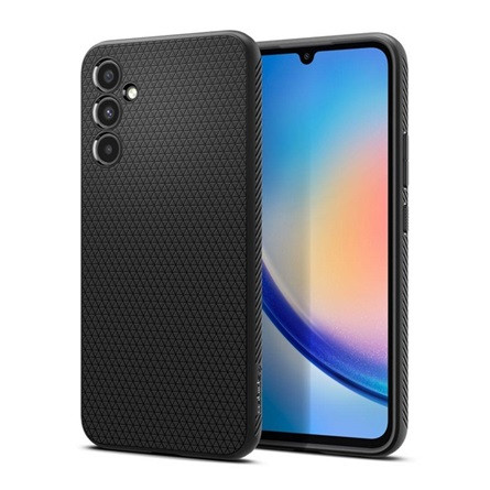 Spigen Samsung A34 5G SPIGEN LIQUID AIR szilikon telefonvédő ütésállóság, rombusz, FEKETE