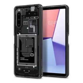   Spigen Sony Xperia 10 V SPIGEN ULTRA HYBRID ZERO ONE műanyag telefonvédő ütésállóság, légpárnás keret, FEKETE
