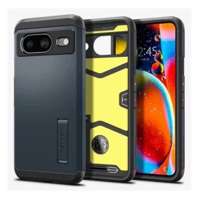   SPIGEN Google Pixel 8 SPIGEN TOUGH ARMOR szilikon telefonvédő ütésállóság, kitámasztó, SÖTÉTSZÜRKE