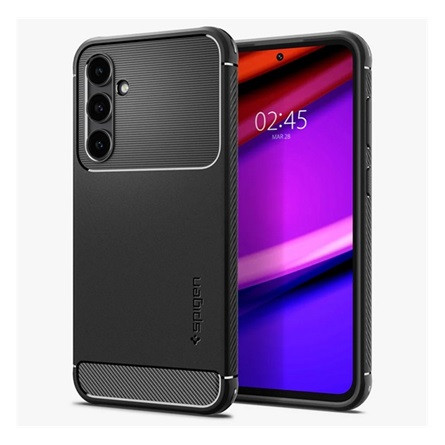 Spigen Samsung S23 FE SPIGEN RUGGED ARMOR szilikon telefonvédő ütésállóság, karbon minta, FEKETE