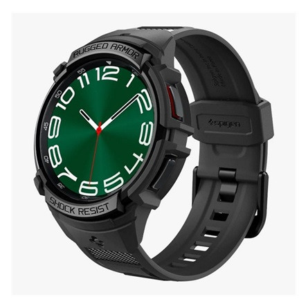 Spigen Samsung Watch 6 Classic 47mm SPIGEN RUGGED ARMOR PRO pótszíj egyedi méret, ütésállóság + szilikon keret, FEKETE