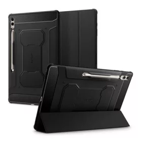   Spigen Samsung Tab S9 Ultra LTE SPIGEN RUGGED ARMOR PRO tok álló aktív FLIP, ceruza tartó, FEKETE