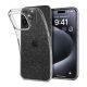 Spigen iPhone 15 Pro SPIGEN LIQUID CRYSTAL GLITTER szilikon telefonvédő ütésállóság, csillámporos, ÁTLÁTSZÓ
