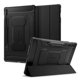   Spigen Samsung Tab S9 FE Plus LTE SPIGEN RUGGED ARMOR PRO tok álló aktív FLIP, ceruza tartó, FEKETE