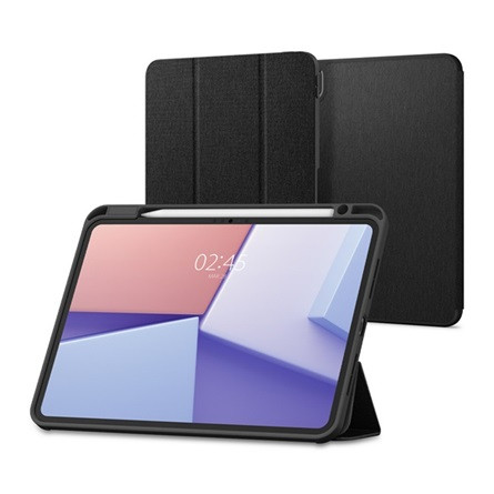 Spigen IPAD Pro 11 (2024) SPIGEN URBAN FIT tok álló FLIP, textil minta, FEKETE