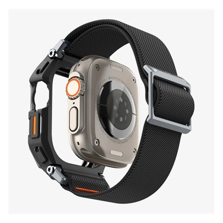 Spigen Apple Watch Ultra 2 49mm SPIGEN LITE FIT PRO pótszíj egyedi méret, ütésállóság + szilikon keret, FEKETE
