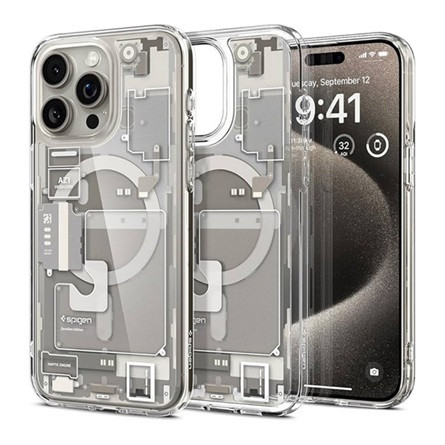 Spigen iPhone 15 Pro Max SPIGEN ULTRA HYBRID ZERO ONE műanyag telefonvédő ütésállóság, MagSafe, TITÁN