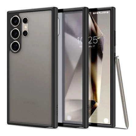 Spigen Samsung S24 Ultra 5G SPIGEN ULTRA HYBRID műanyag telefonvédő ütésállóság, matt, FEKETE/ÁTLÁTSZÓ