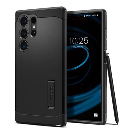 Spigen Samsung S24 Ultra 5G SPIGEN TOUGH ARMOR szilikon telefonvédő ütésállóság, kitámasztó, FEKETE