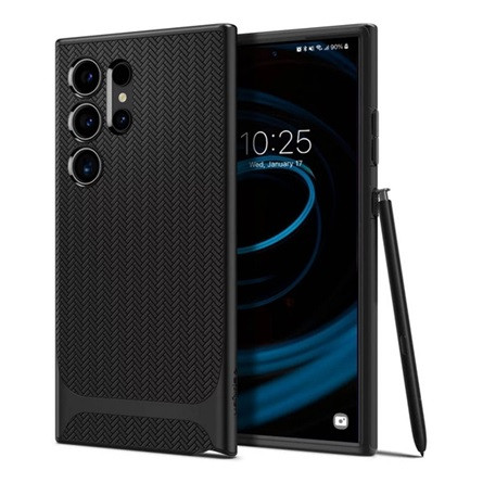 Spigen Samsung S24 Ultra 5G SPIGEN NEO HYBRID szilikon telefonvédő ütésállóság, rombusz, FEKETE