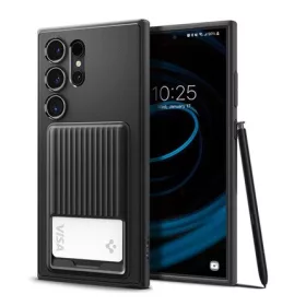   Spigen Samsung S24 Ultra 5G SPIGEN LIQUID SLOT szilikon telefonvédő ütésállóság, kártyatartó, FEKETE