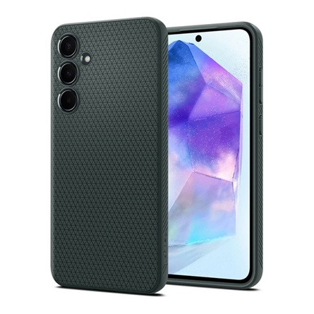 Spigen Samsung A55 5G SPIGEN LIQUID AIR szilikon telefonvédő ütésállóság, rombusz, SÖTÉTZÖLD