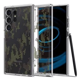   Spigen Samsung S24 Ultra SPIGEN ULTRA HYBRID műanyag telefonvédő ütésállóság, terep minta, ÁTLÁTSZÓ